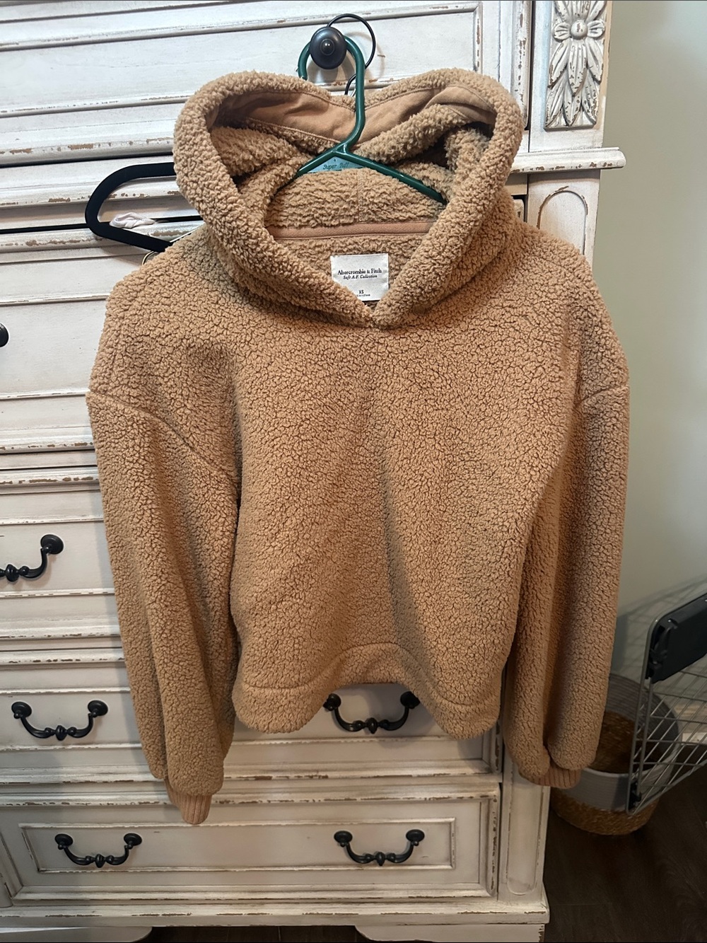 Abercrombie & Fitch Sherpa Hoodie - Camel Brown